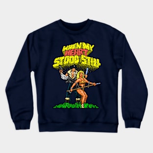 When My Heart Stood Still Valentines 8 Bit Art Crewneck Sweatshirt